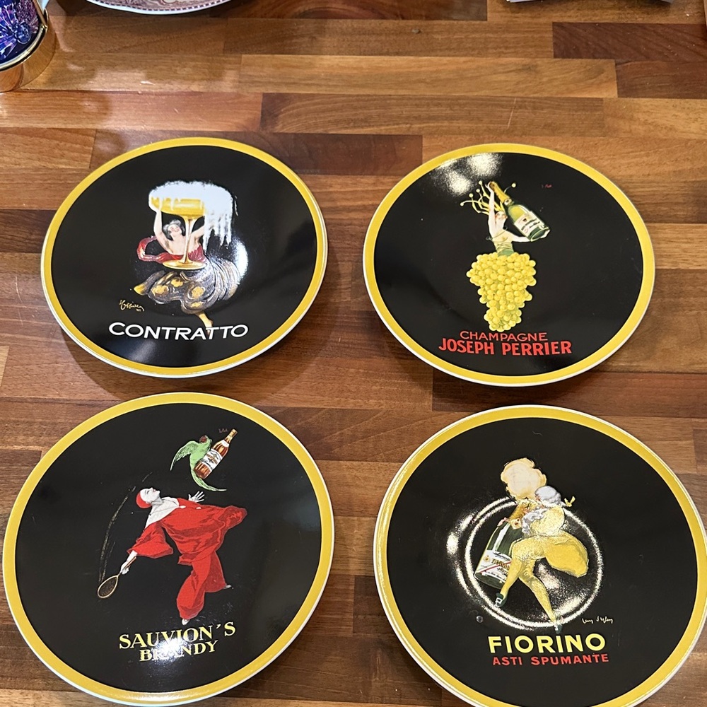 Set of Four Vintage Style salad plates